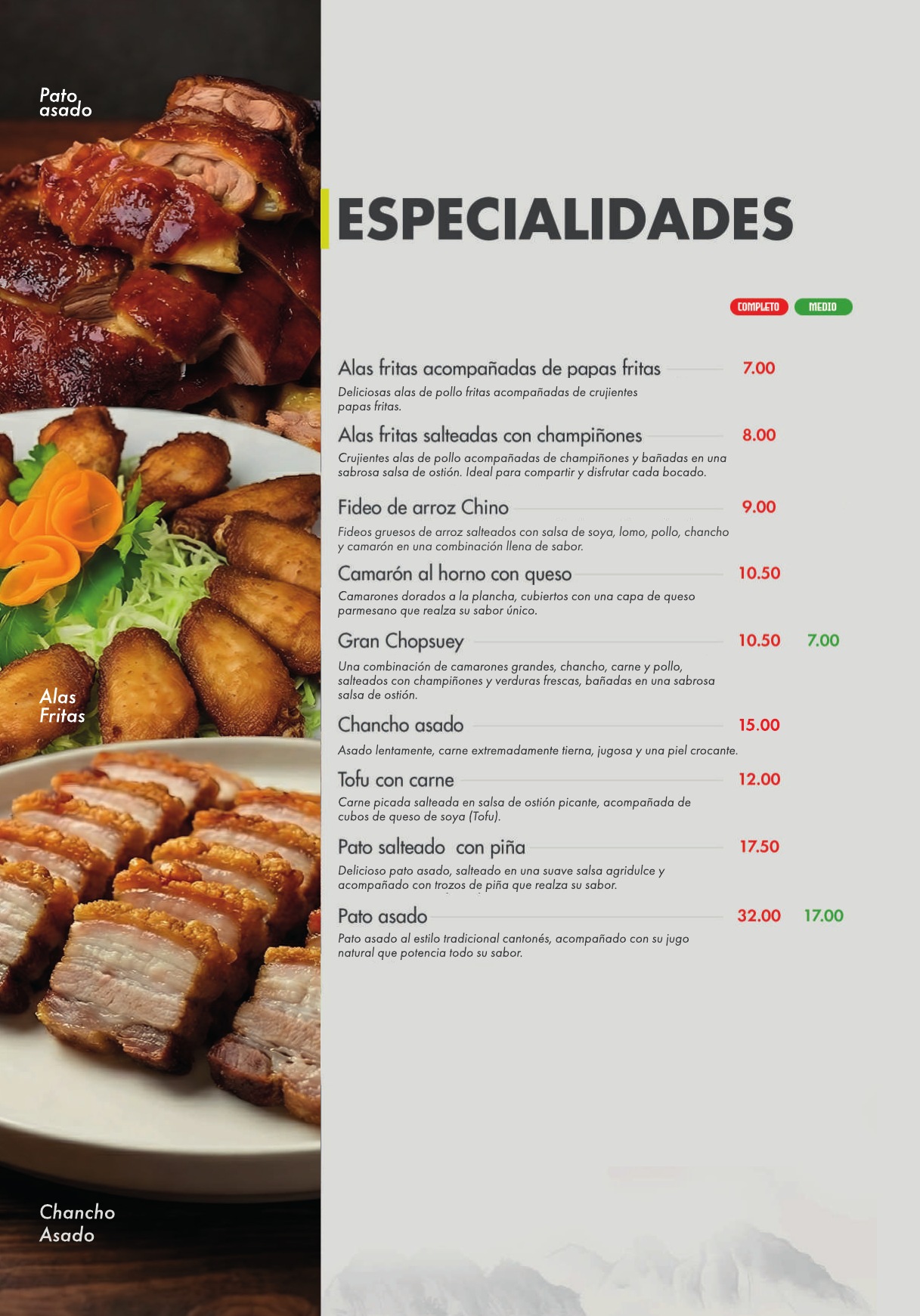 Especialidades